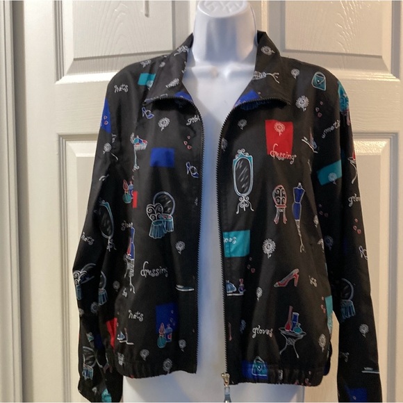 Vintage Koret Sport Black Jacket “Getting Ready” Petite Med - Excellent Like-New - Picture 3 of 16